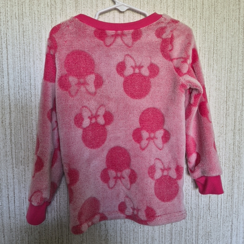 Disney Girls Size XS 4/5 Pink Minnie Mouse Fleece Pullover - Picture 9 of 10